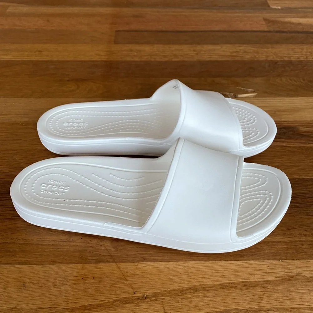 Crocs Sloane Slide White size 9 - Picture 3 of 7